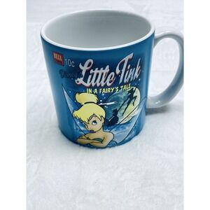 Disney Store Tinker Bell Mug Blue "Little Tink In A Fairy Tale"